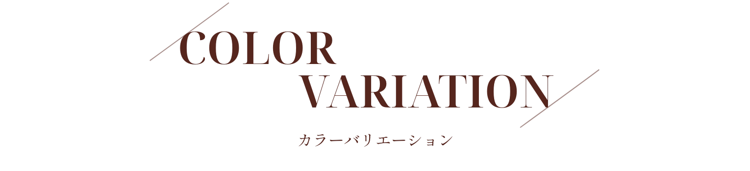 COLOR VARIATION カラーバリエーション